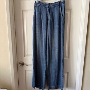 YFB Young Fabulous & Broke Wide Leg Pull-On Denim Pants Size S